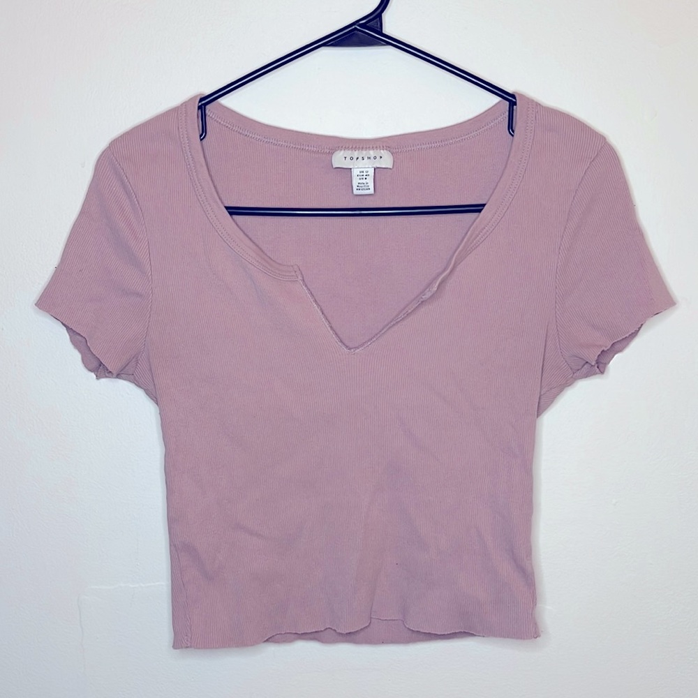 TopShop Pink Cropped Top